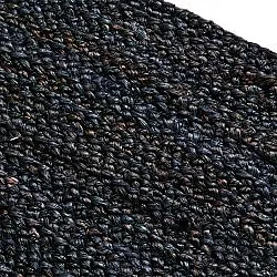 Tapis rond en jute - Amasia (bleu foncé)