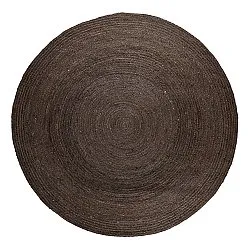 Tapis rond en jute - Amasia (gris foncé)