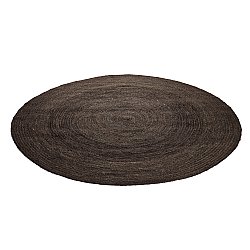 Tapis rond en jute - Amasia (taupe foncé)