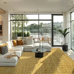 Tapis en jute - Amasia (orange)