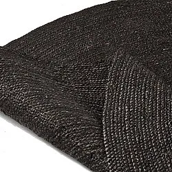 Tapis rond en jute - Amasia (noir)