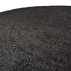 Tapis rond en jute - Amasia (noir)