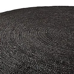 Tapis rond en jute - Amasia (noir)
