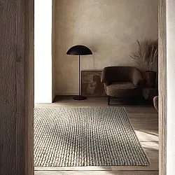 Tapis chanvre - Bally Jute/wool Bubble (nature/blanc)