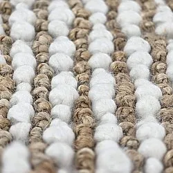 Tapis chanvre - Bally Jute/wool Bubble (nature/blanc)