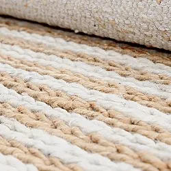 Tapis chanvre - Howrah Braided Jute (nature/blanc)