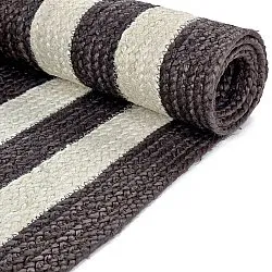 Tapis chanvre - Jessore (taupe foncé/blanc)