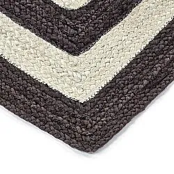 Tapis chanvre - Jessore (taupe foncé/blanc)