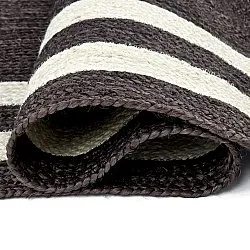 Tapis chanvre - Jessore (taupe foncé/blanc)