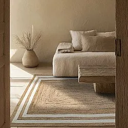 Tapis chanvre - Jessore (nature/blanc)