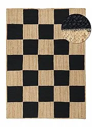 Tapis chanvre - Khulna (naturel/noir)