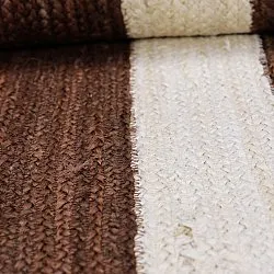 Tapis chanvre - Senaki (marron/blanc)