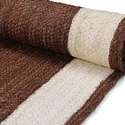 Tapis chanvre - Senaki (marron/blanc)
