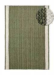 Tapis chanvre - Senaki (vert militaire/blanc)