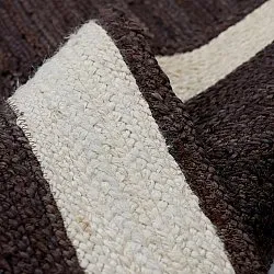 Tapis chanvre - Senaki (taupe foncé/blanc)