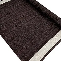 Tapis chanvre - Senaki (taupe foncé/blanc)