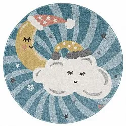 Tapis pour enfants - Night Clouds Rond (multicolore)