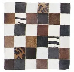 Housse de coussin en cuir bovin 45 x 45 cm