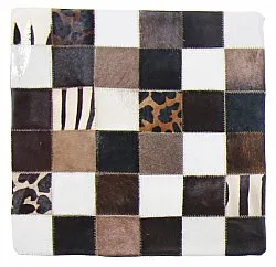 Housse de coussin en cuir bovin 45 x 45 cm