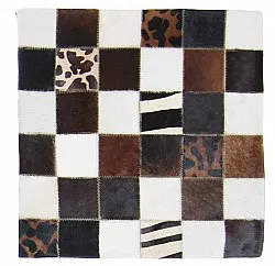 Housse de coussin en cuir bovin 45 x 45 cm