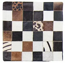 Housse de coussin en cuir bovin 45 x 45 cm