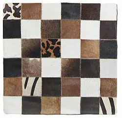 Housse de coussin en cuir bovin 45 x 45 cm