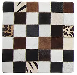 Housse de coussin en cuir bovin 45 x 45 cm