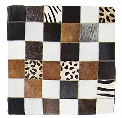 Housse de coussin en cuir bovin 45 x 45 cm