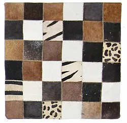 Housse de coussin en cuir bovin 45 x 45 cm