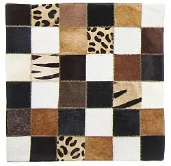 Housse de coussin en cuir bovin 45 x 45 cm