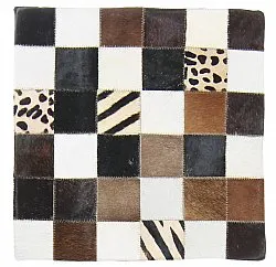 Housse de coussin en cuir bovin 45 x 45 cm