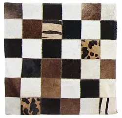 Housse de coussin en cuir bovin 45 x 45 cm