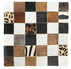 Housse de coussin en cuir bovin 45 x 45 cm