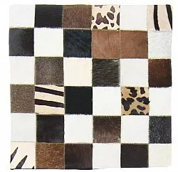 Housse de coussin en cuir bovin 45 x 45 cm