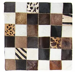 Housse de coussin en cuir bovin 45 x 45 cm
