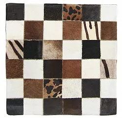 Housse de coussin en cuir bovin 45 x 45 cm