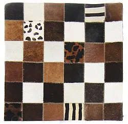 Housse de coussin en cuir bovin 45 x 45 cm
