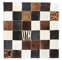 Housse de coussin en cuir bovin 45 x 45 cm