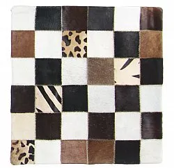 Housse de coussin en cuir bovin 45 x 45 cm