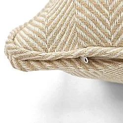 Housse de coussin - Denisa Fishbone (beige/blanc)