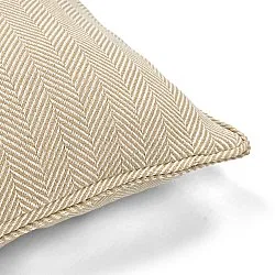 Housse de coussin - Denisa Fishbone (beige/blanc)