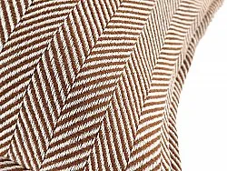 Housse de coussin - Denisa Fishbone (marron/blanc)