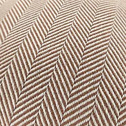 Housse de coussin - Denisa Fishbone (marron/blanc)