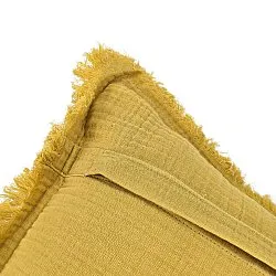 Housse de coussin - Dorena (jaune moutarde)