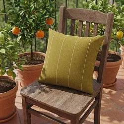 Housse de coussin - Martina Stripe (vert/blanc)
