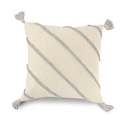 Housse de coussin - Montreux (blanc cassé/gris)