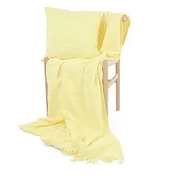 Taie d'oreiller - Nalani cotton cushion cover (jaune clair)