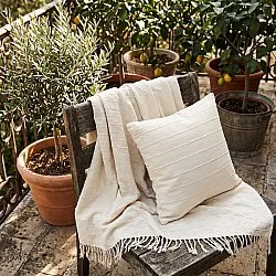 Couvertures - Nalani cotton throw (crème)