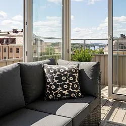 Housse de coussin - Onsala (noir/blanc)