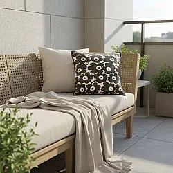 Housse de coussin - Onsala (noir/blanc)